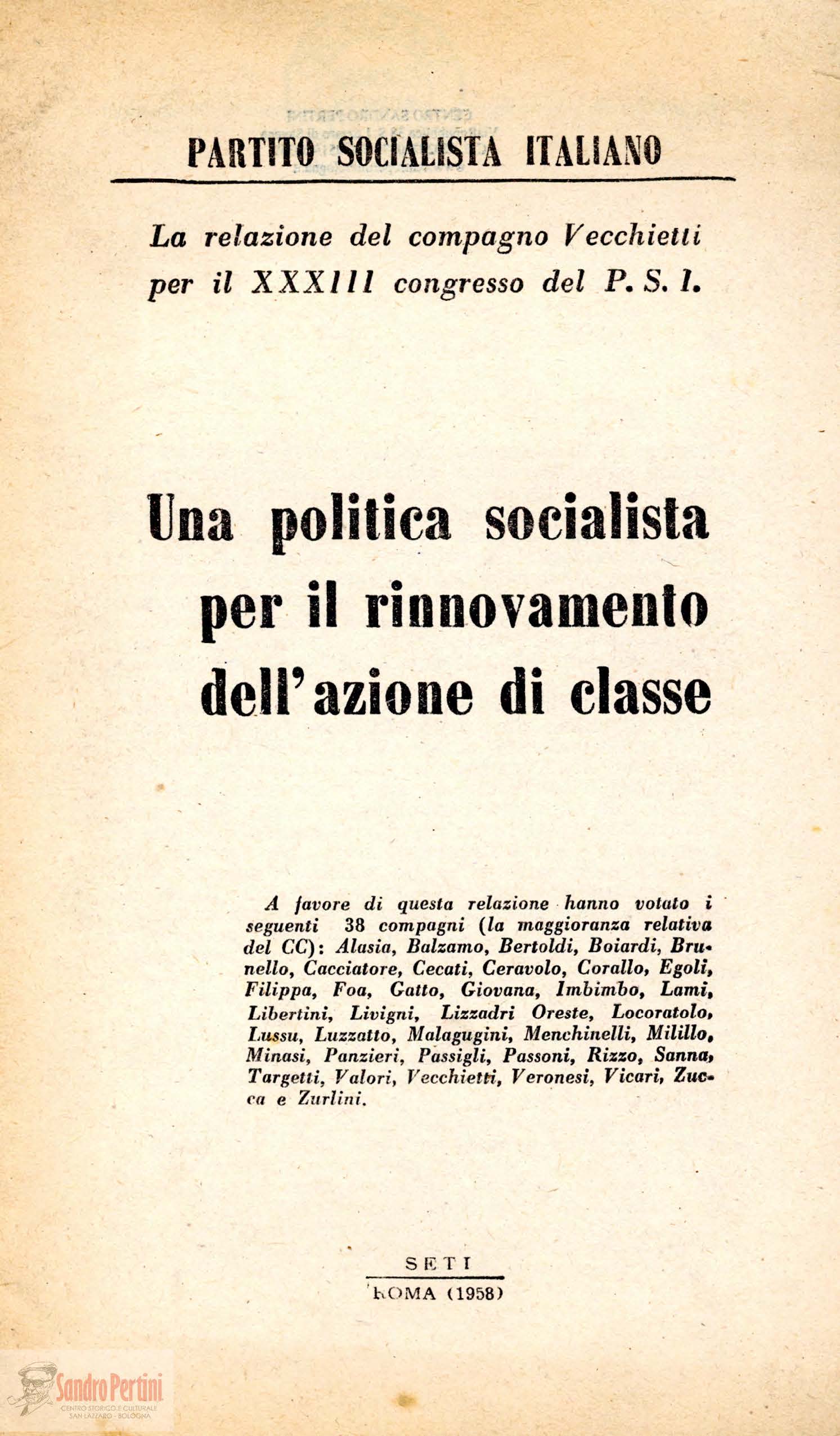 politica socialista rinnovamento azione classe